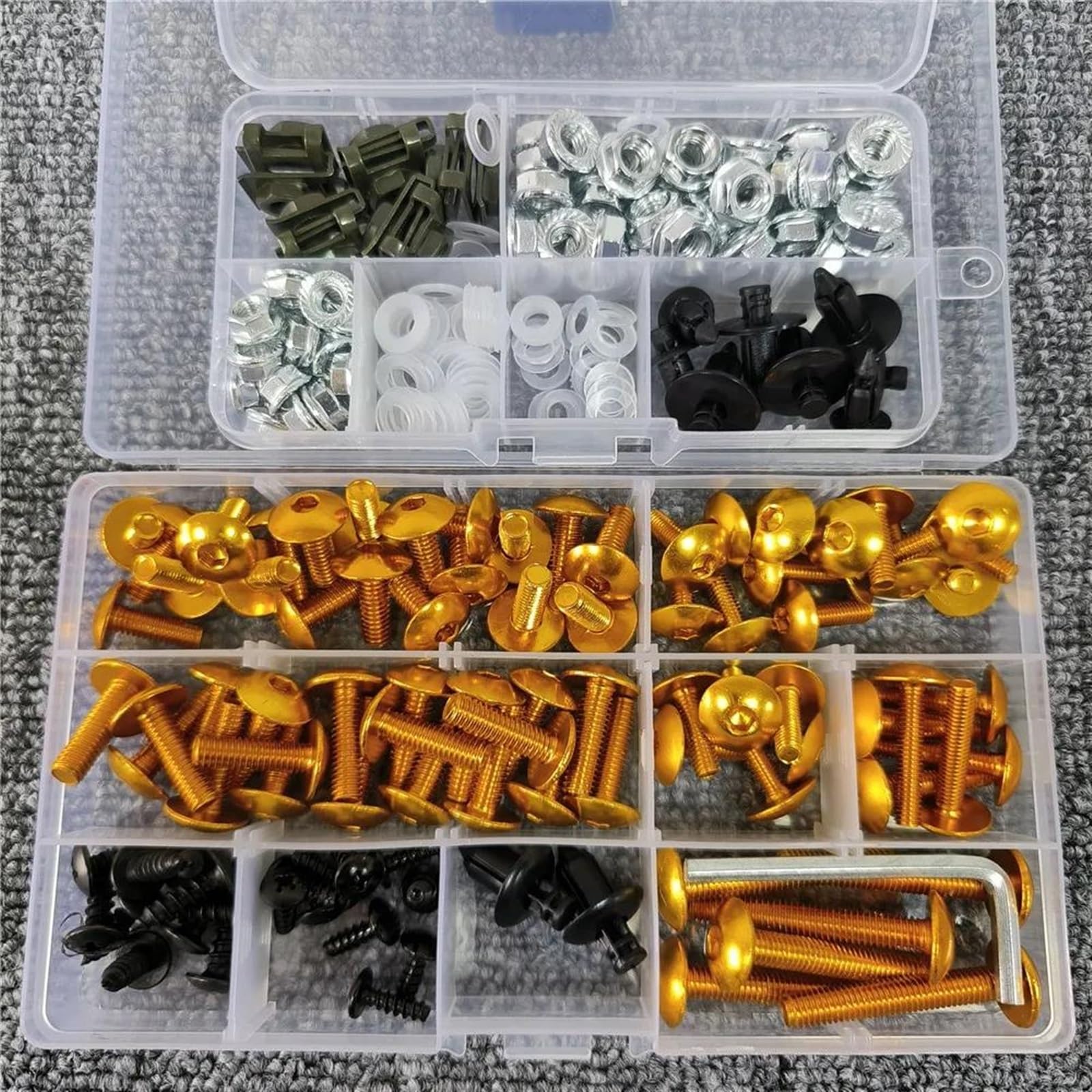 Complete Fairing Bolts Kit Screws Nut For VERSYS 650 1000 For NINJA ZX-6R 636 ZX6R 6R ZX 25R ZX10R 10R ZX14R 14R CNC Alloy(Gold)
