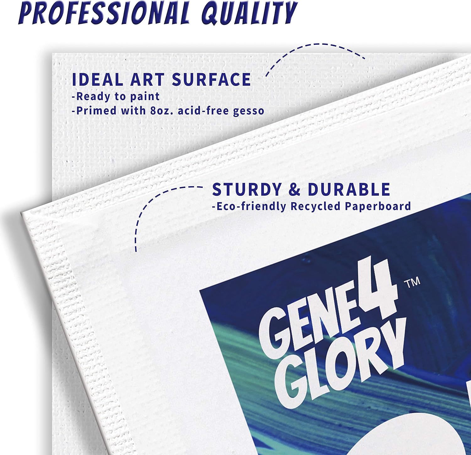 GENE4GLORY Artist Canvas Panel 4 x 4 inch, 40 Pack, Painting Canvas Panel Boards