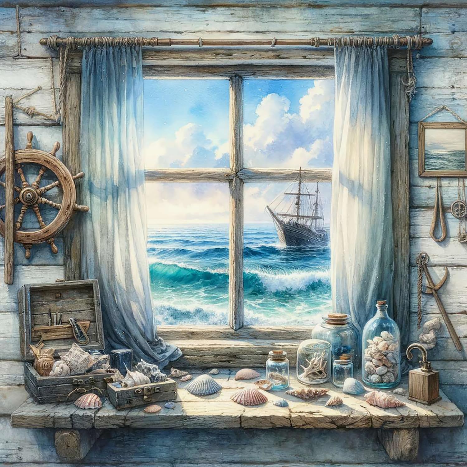 RYMILIE Beach Diamond Painting Kits for Adults,