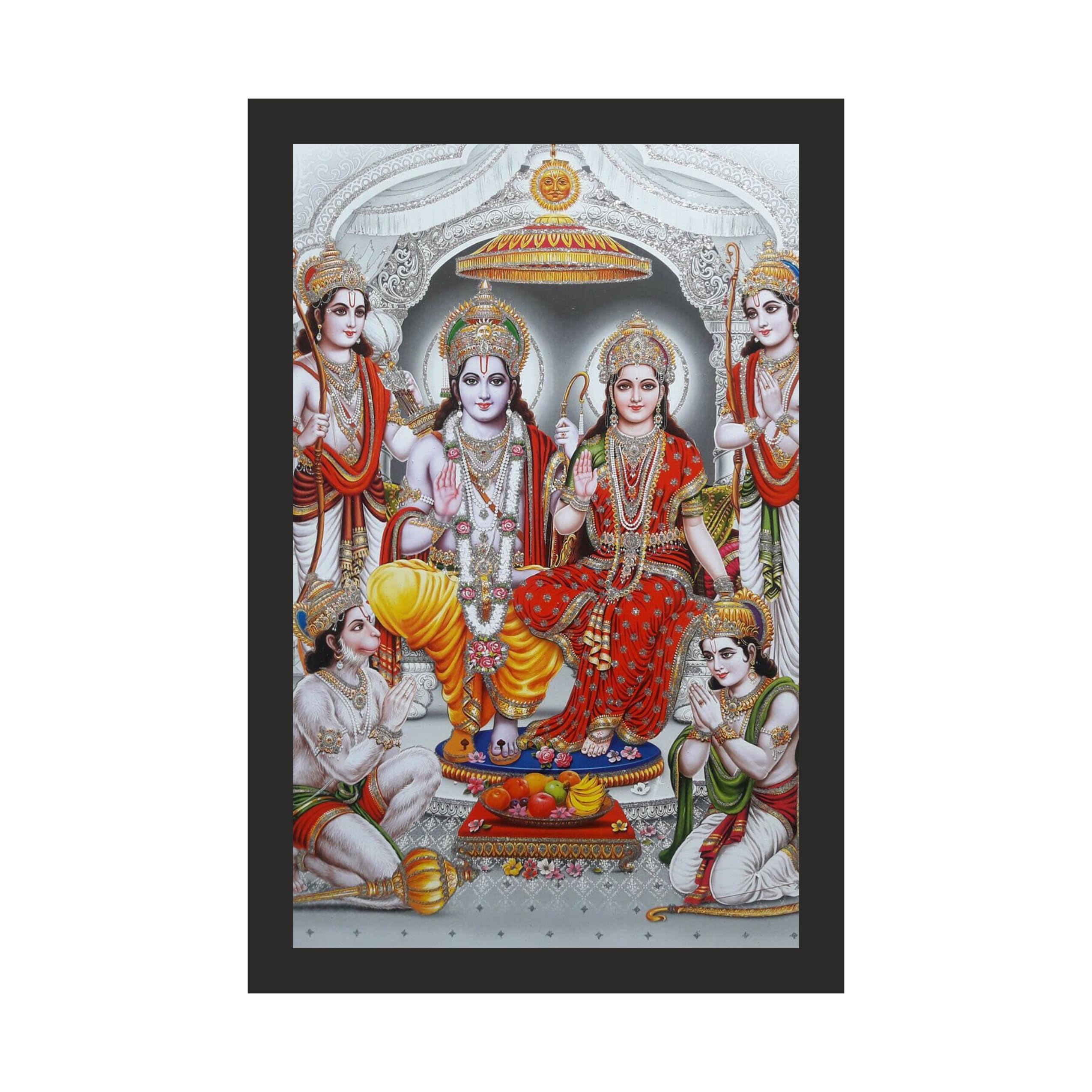 Divine Ram Darbar Framed Art, 20x30 Inches