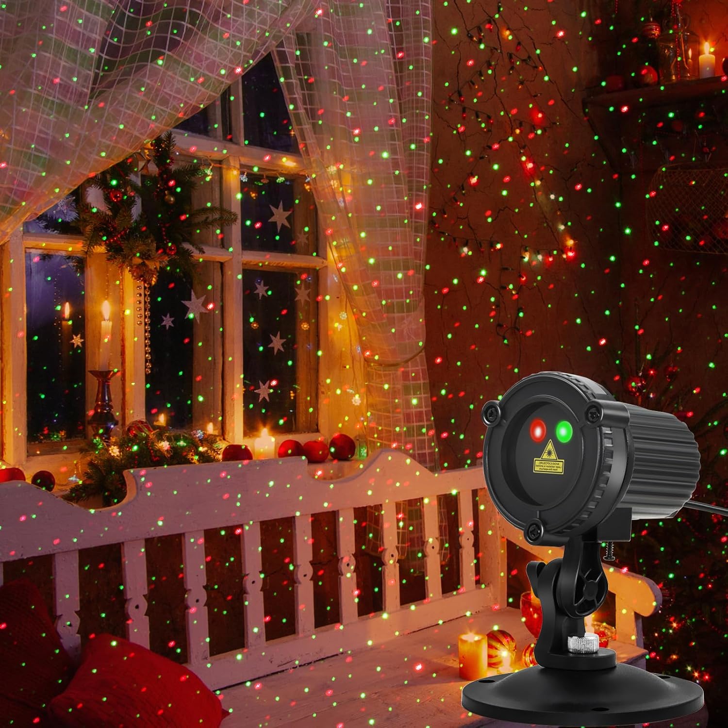 Christmas Laser Lights Outdoor,Red and Green Moving Outdoor Laser Light, Waterproof Garden House Decoration Laser Christmas Lights - Image 8