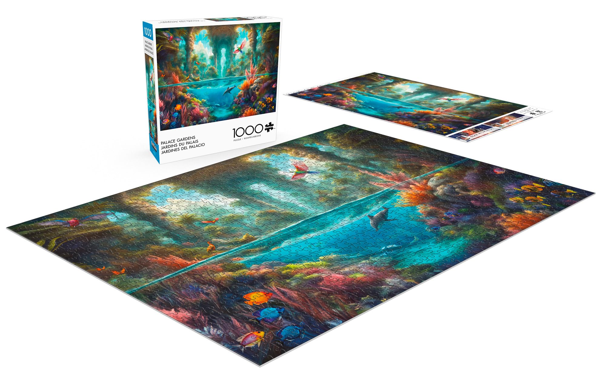 Buffalo Games - Noah Bay - Palace Gardens - Puzzle da 1000 pezzi per adulti - Puzzle impegnativo perfetto per serate di gioco - Dimensioni finite 26,75 x 19,75