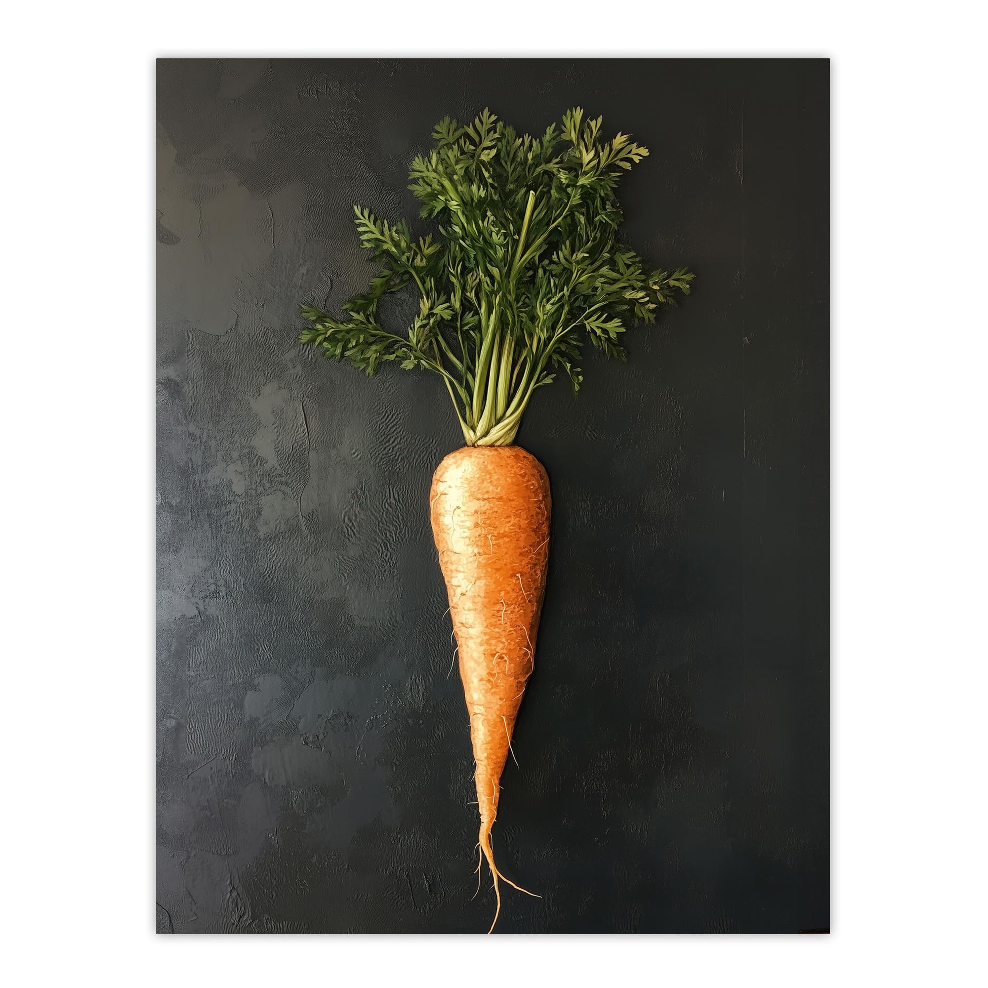 Artery8 Wall Art Print - Carrot Vegetable Painting - Orange - W18" x H24"