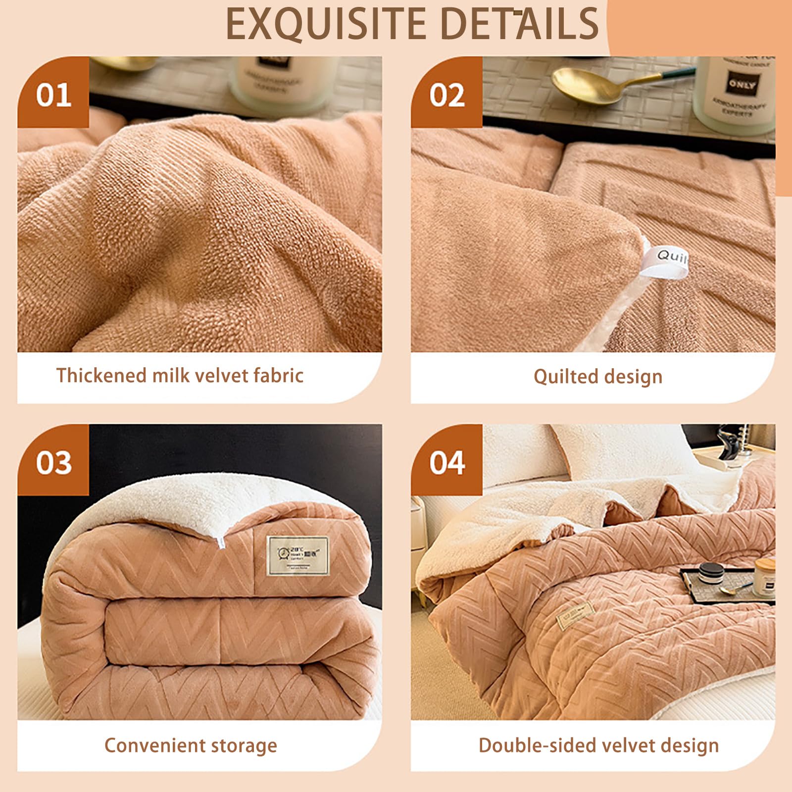 Coperta invernale in pile Sherpa, super morbida, double-face, in velluto, spessa, soffice, anallergica