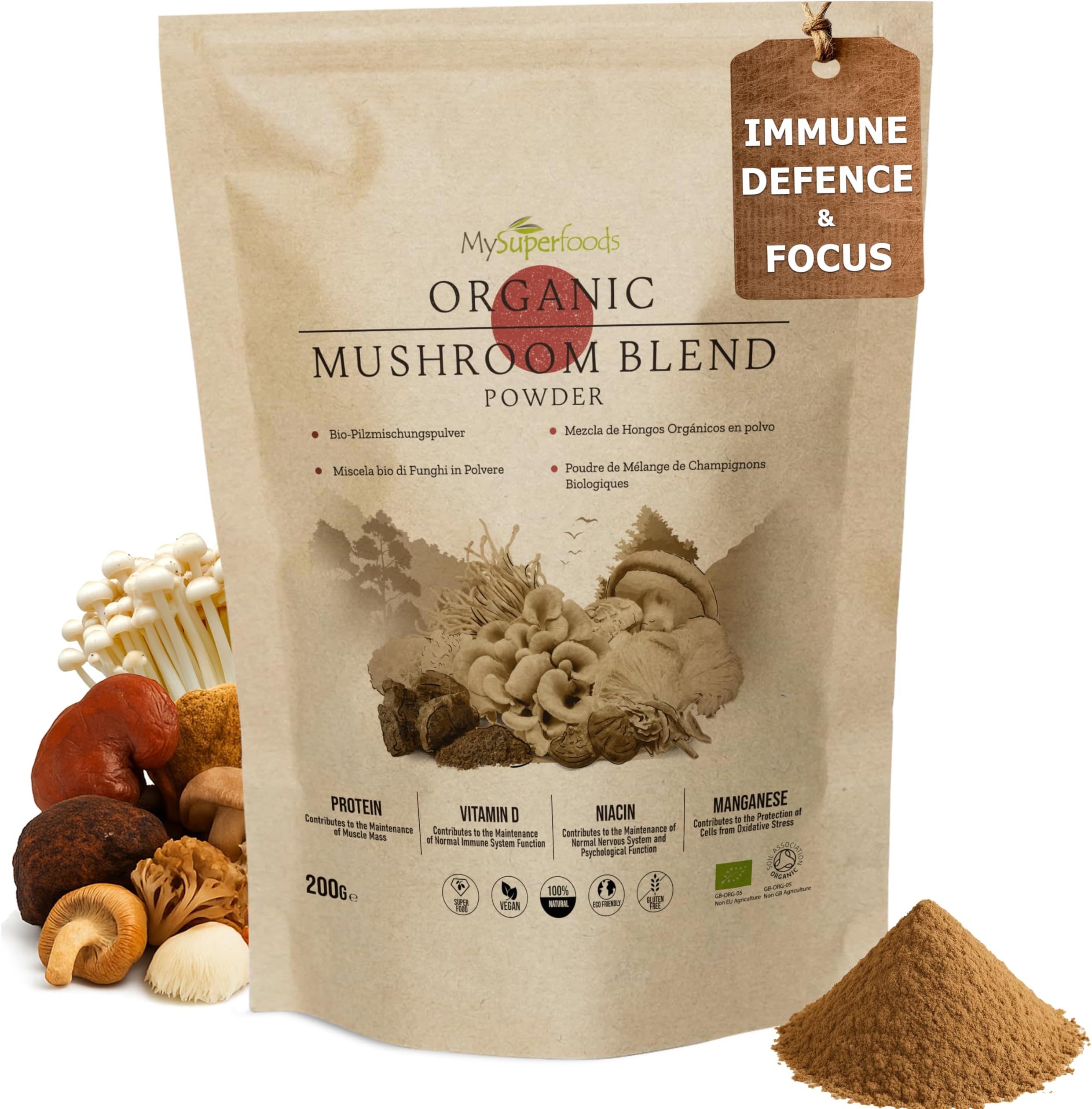 MySuperfoods Organic Mushroom Blend Powder 200g