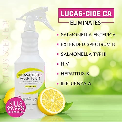 Miniatura 2 de LUCAS-CIDE Limpiador multiusos listo para usar, suministros de limpieza esenciales para el hogar para la higiene diaria, spray desinfectante con