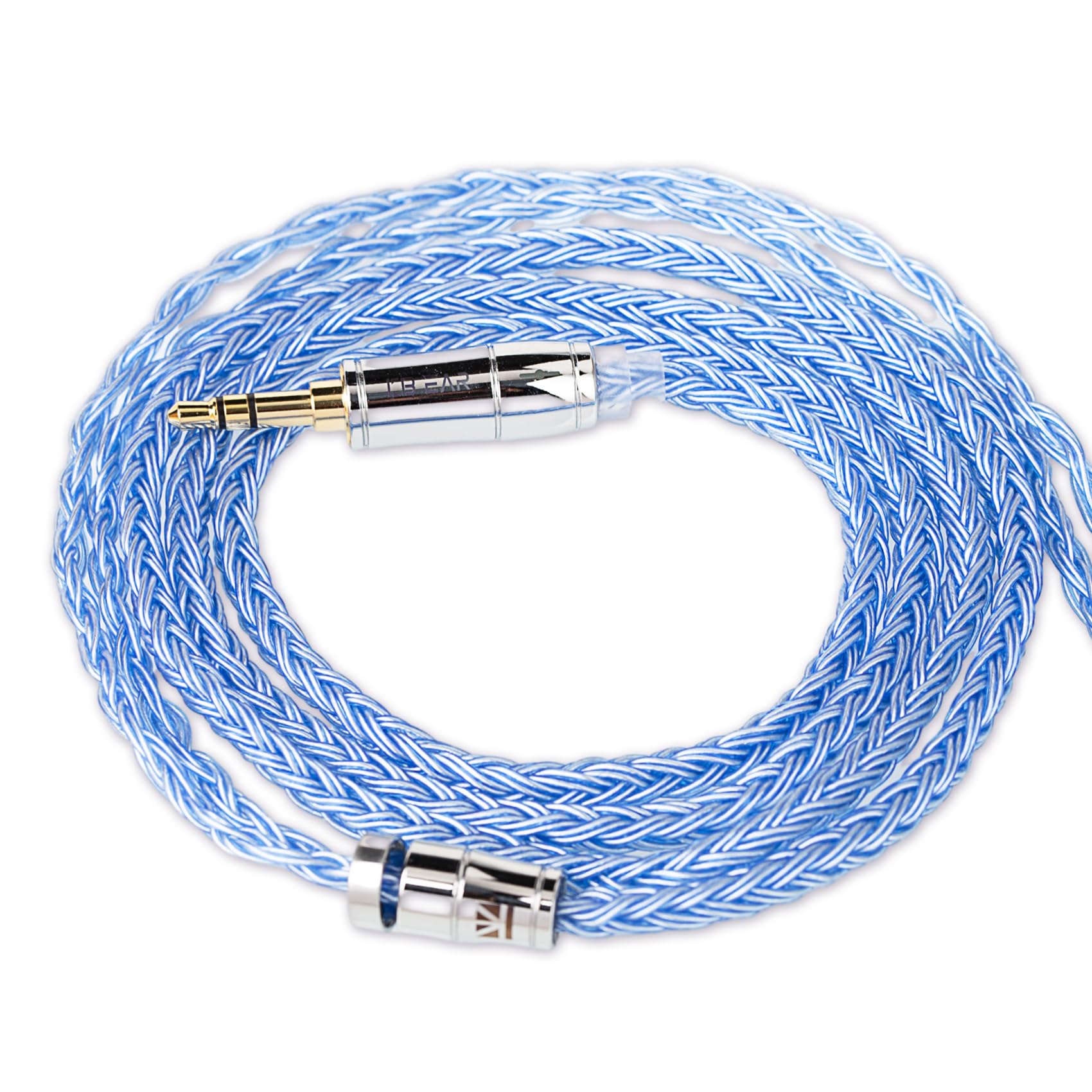 KBEAR ST18 IEM Cable Colorful Single Crystal Copper in Ear Monitor Cable with 3.5mm Gold-Plated Plug for KZ ZS10PRO/ZS10PROX/ZSN PRO/EDX PRO/DQS/ZAR/ZAS/PR2/ZSX (Blue, 2 Pin-C)