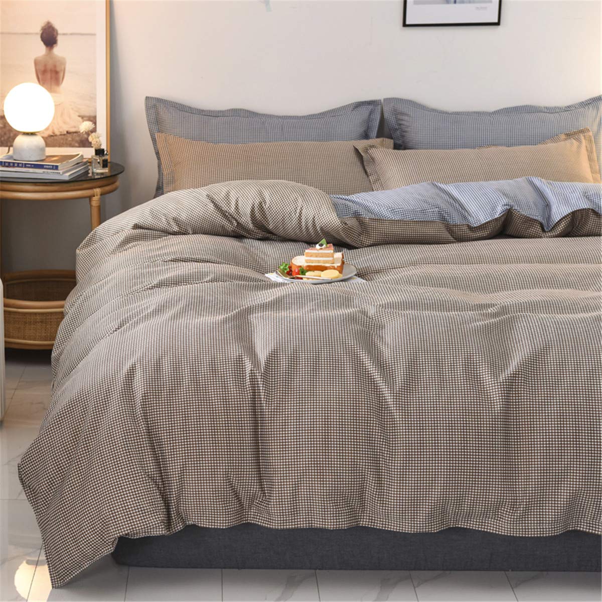 Set Biancheria da Letto Matrimoniale 3 Pezzi, DOTBUY Set Copripiumino Set Microfibra Copripiumini Parure Morbida da Letto con Copripiumino e Federe ( Reticolo Classico,200x200cm Set Biancheria da Letto Matrimoniale 3 Pezzi, DOTBUY Set Copripiumino Set Microfibra Copripiumini Parure Morbida da Letto con Copripiumino e Federe ( Reticolo Classico,200x200cm
