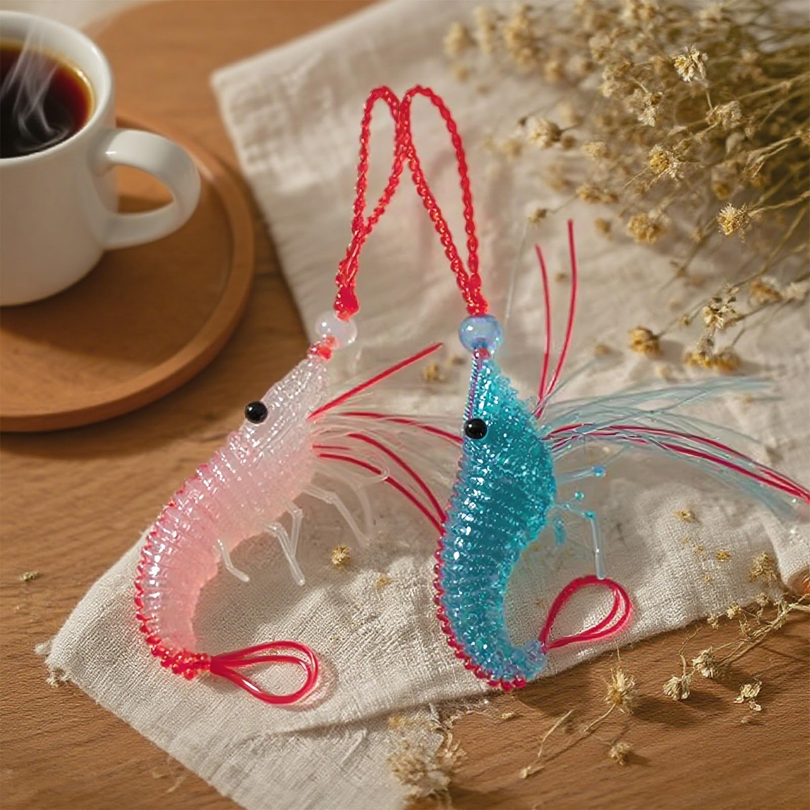 VELLUSTRA 200 Pièces Fil Bracelet Perle Avec 10 Porte Clés Et 10