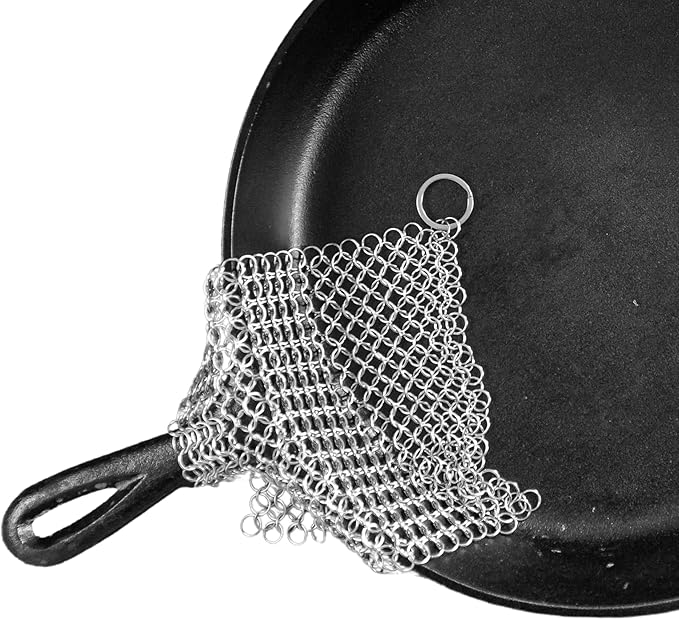 The Ringer - The Original Stainless Steel Cast Iron Cleaner, Patented XL 8x6 Inch Design