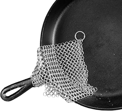 The Ringer - The Original Stainless Steel Cast Iron Cleaner, Patented XL 8x6 inch Design