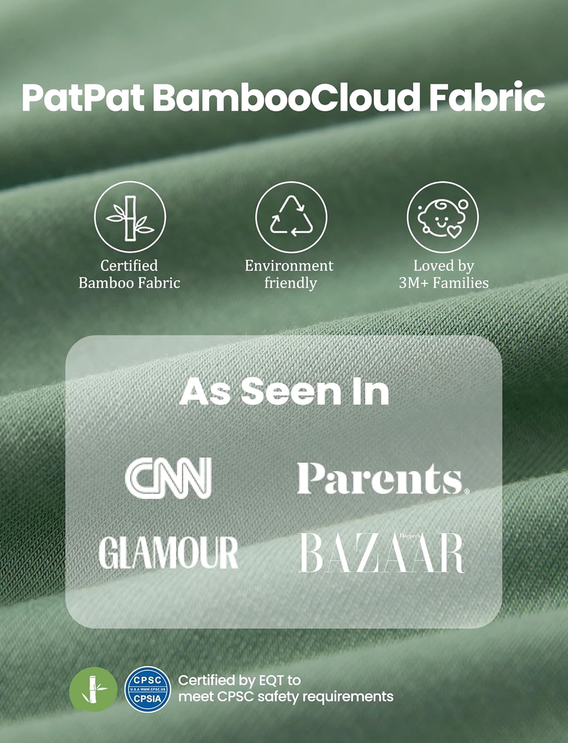 PATPAT Baby Footie Romper, Viscose from Bamboo, Long Sleeve, 2-Way Zipper, Fold-Over Mittens, Cuffs & Anti-Slip Grips - Image 4