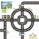 IGIVI Magnetic Tiles Road Set, Roads Expansion Pack, Magnetic Blocks Building Toys for Toddler, Creative Montessori Toys for 3+ Year Old Boys & Girls, Ideal Gifts for Kids Ages 3-5 5-7