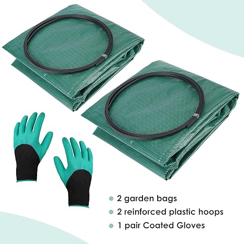 Miniatura 7 de Bolsa de basura reutilizable para patio, paquete de 2 unidades de 106 galones (aproximadamente 800 litros), bolsa de basura de gran tamaño para