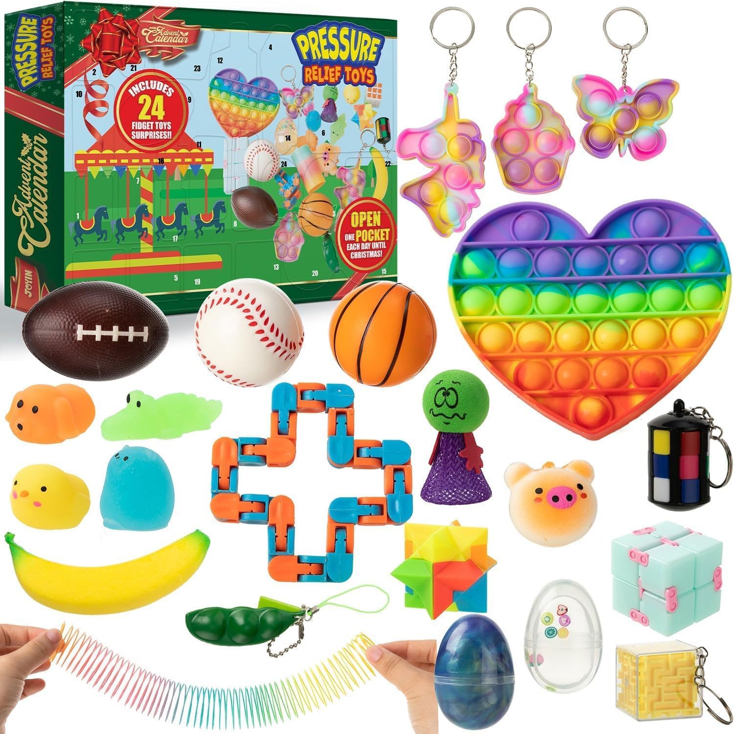 Christmas Advent Calendar 2023 with Fidget Toys for Kuwait Ubuy - Main Image