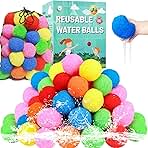 Reusable Water Balls, Reusable Water Balloons for Outdoor Toys and Games, Water Toys for Kids and Adults Boys and Girls - Summer Balls for Pool and Backyard Fun, 60 Pcs