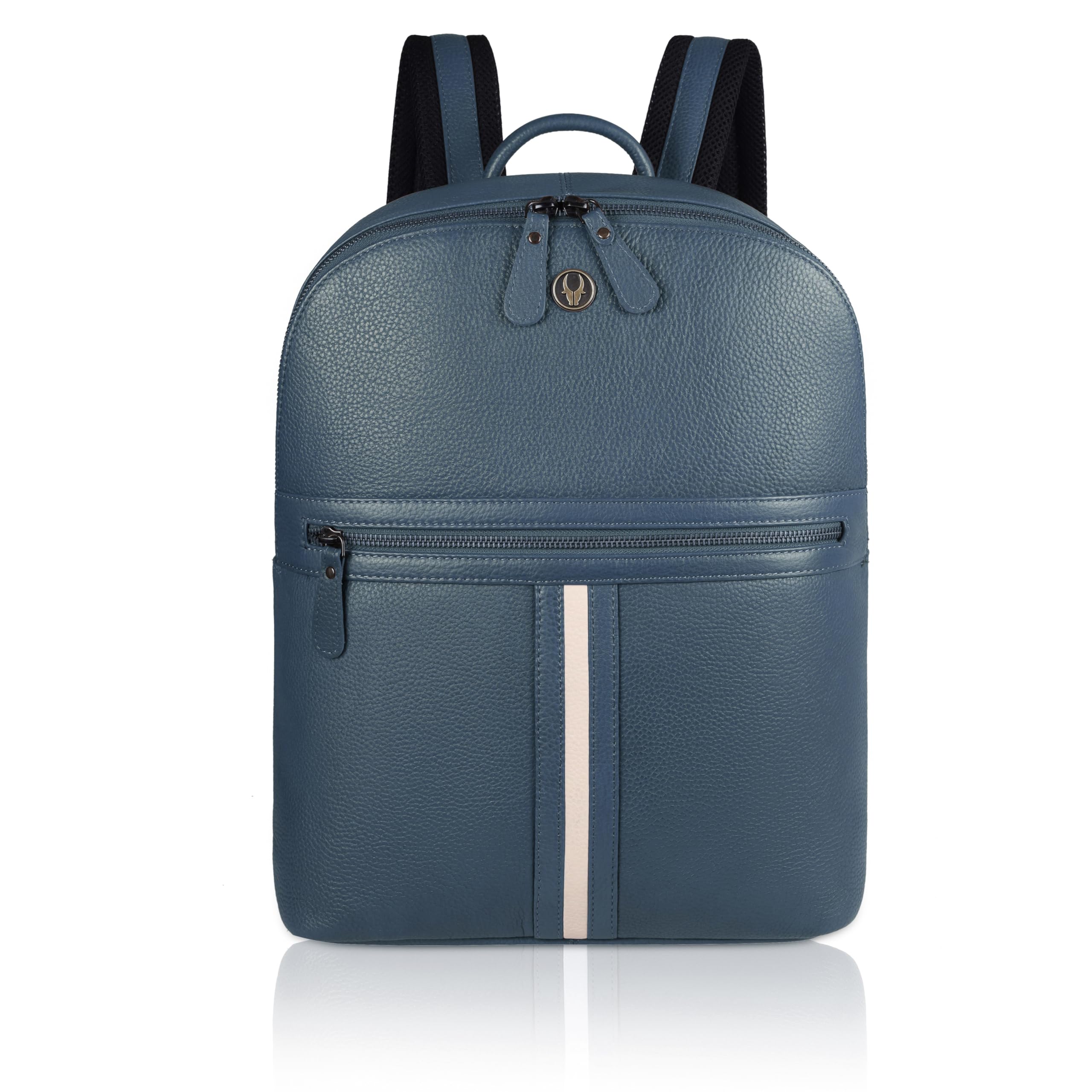 WildHorn Genuine Leather Laptop Backpack for Men & Women | Fits Upto 16 Inch Laptop | Stylish Office, College & Travel Bag with Multiple Compartments | Unisex Leather Backpack for Work