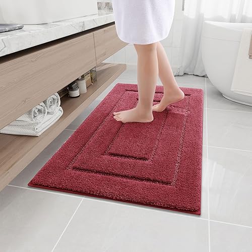 Miniatura 231 de Buganda Alfombras de baño, 24" x 16", Alfombras de baño de microfibra suaves y absorbentes, Alfombra de ducha esponjosa antideslizante, Alfombras de