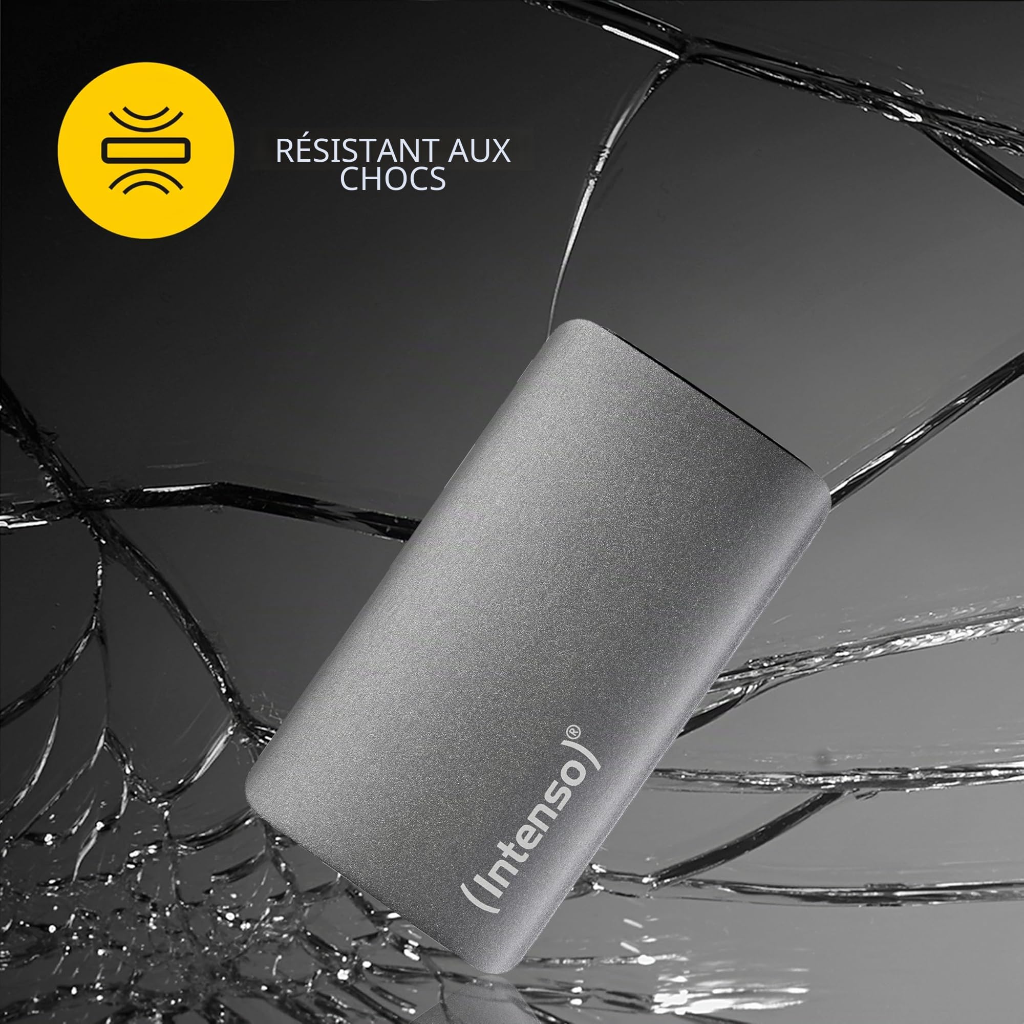 Intenso SSD Externe TX800, 1 to Portable Solid State Drive, Super Speed USB 3.2 Gen 2x2 (20 Gbit/s), jusqu'à 2100 Mo/s
