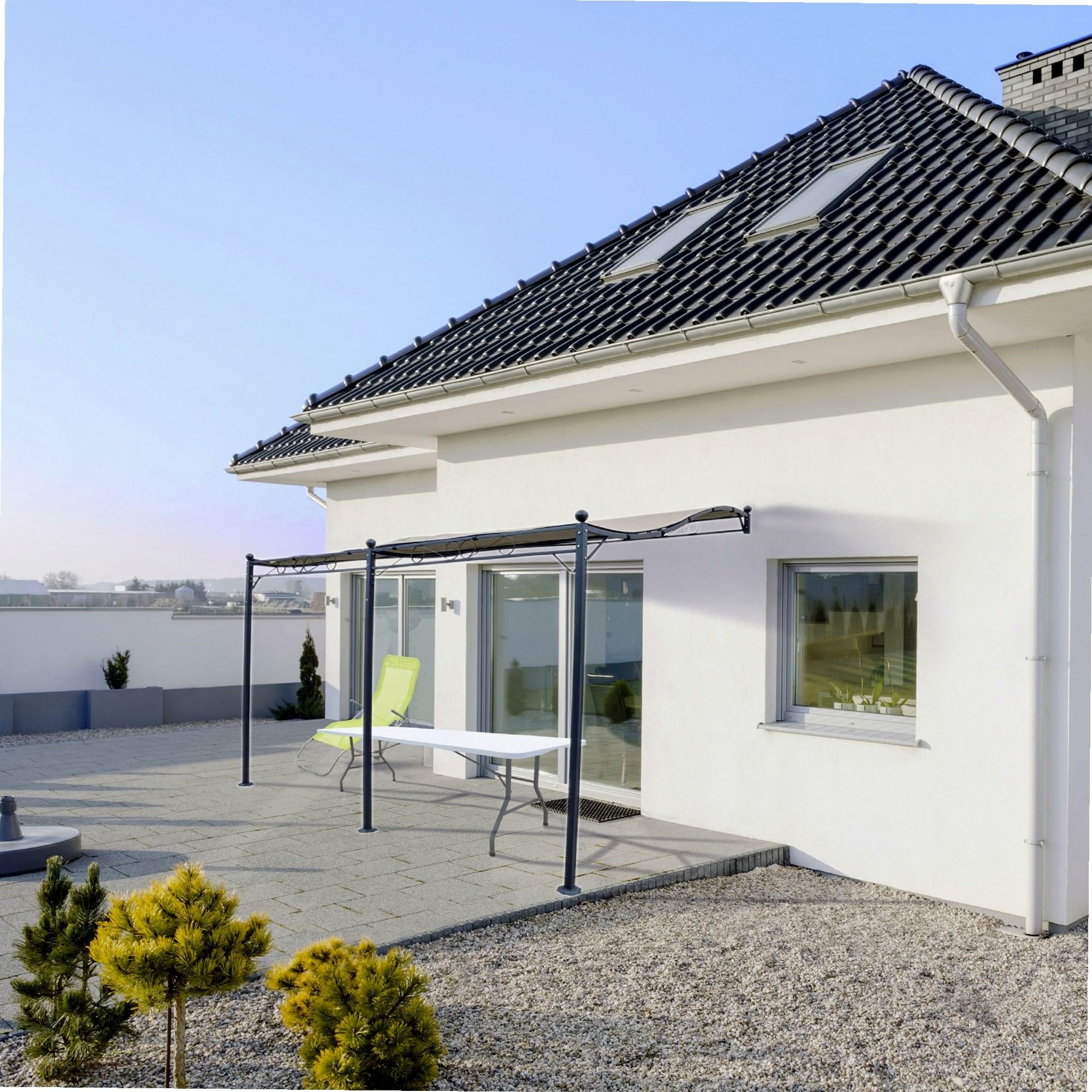 WERKA PRO Pergola ścienna ze stali epoksydowanej 3 x 4 m