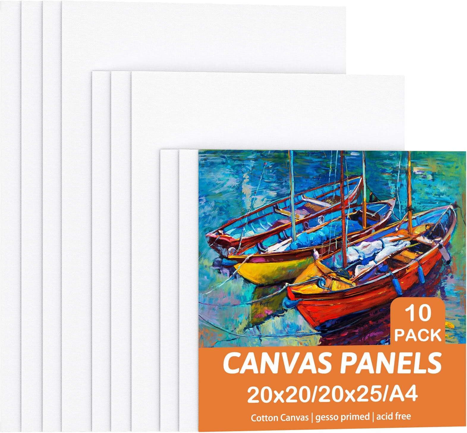 WEBEEDY – Kit Peinture Sur Toile 20x25 Cm – 2 Toiles Pré-dessinées, Peintures, Pinceaux, Palette – Idéal Pour Soirées Entre Amis, Anniversaires, Ou Décoration Murale – Cadeau Original