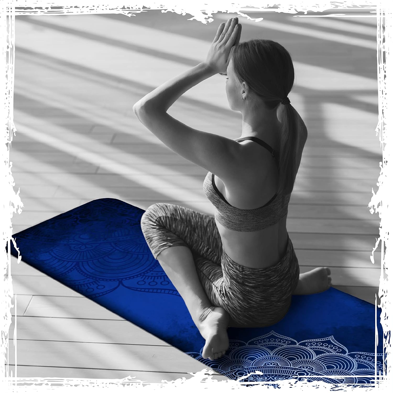 MILLENTI Premium Yoga Mat 6mm Non-Slip Exercise & Fitness Mat for Yoga & Floor Workouts with Carry Strap, All-Purpose Suede & Textured TPE Yoga Mat