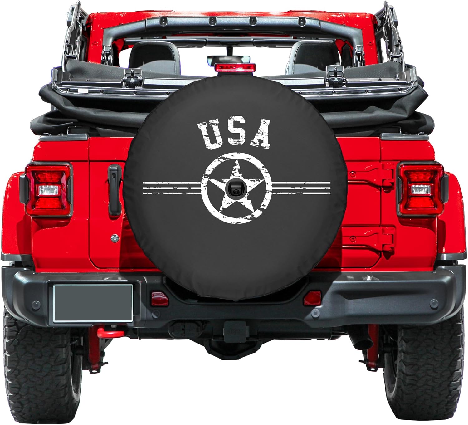 Boomerang - USA Air Force Star - 33" Soft JL Tire Cover for Jeep Wrangler JL (with Back-up Camera) - Rubicon (2018-2024)