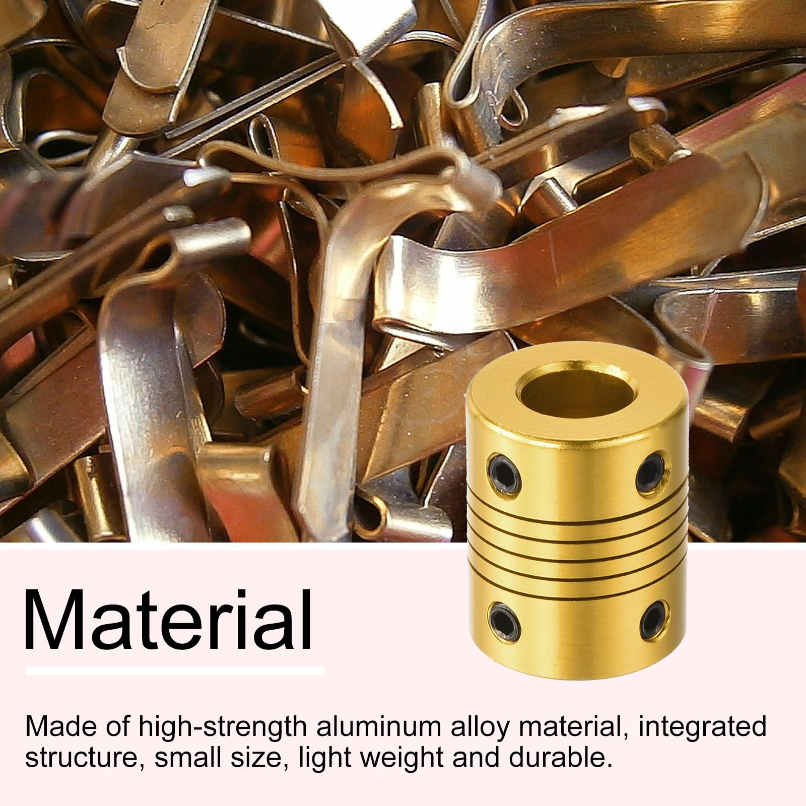 Giunto Flessibile In Lega Di Alluminio 8mm-8mm - 2 Pezzi Per Collegare Alberi Esagonali O A D - Foto 6