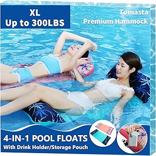 Fabric Pool Floats Adult, Lake Floats for Swimming Pool, XL Size Mesh Premium Pool Hammock,Water Inflatable Lounger-Chair-Raft-Drifter-Saddle,Luxury Inflatable Pool Float