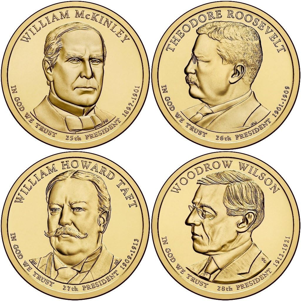2013 - D Presidential Dollar 4 Coin Set