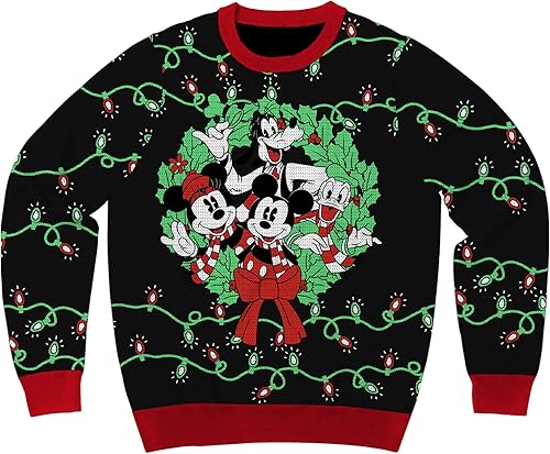 Disney Mickey Mouse and Friends - Suéter navideño con licencia