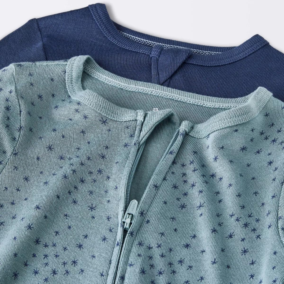 TuddyBuddy 100% Cotton Multi Color Romper/Sleepsuit/Jumpsuit for Baby Boy & Baby Girl (Blue Stars & Navy Blue, 0 Months-3 Months) - Image 4 thumbnail