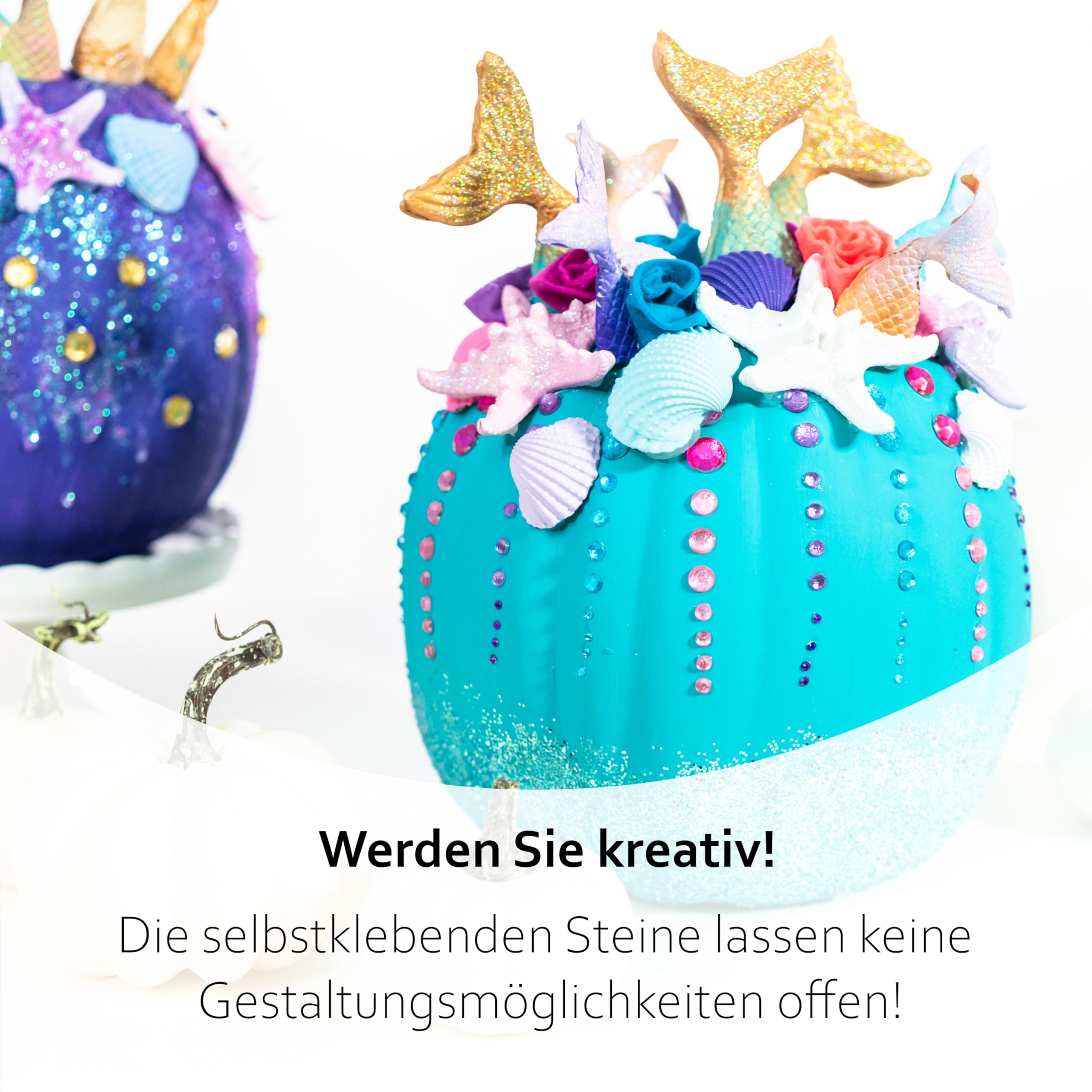 8 vellen glitterstenen, zelfklevende set, met 3/4/5/6 mm strass
