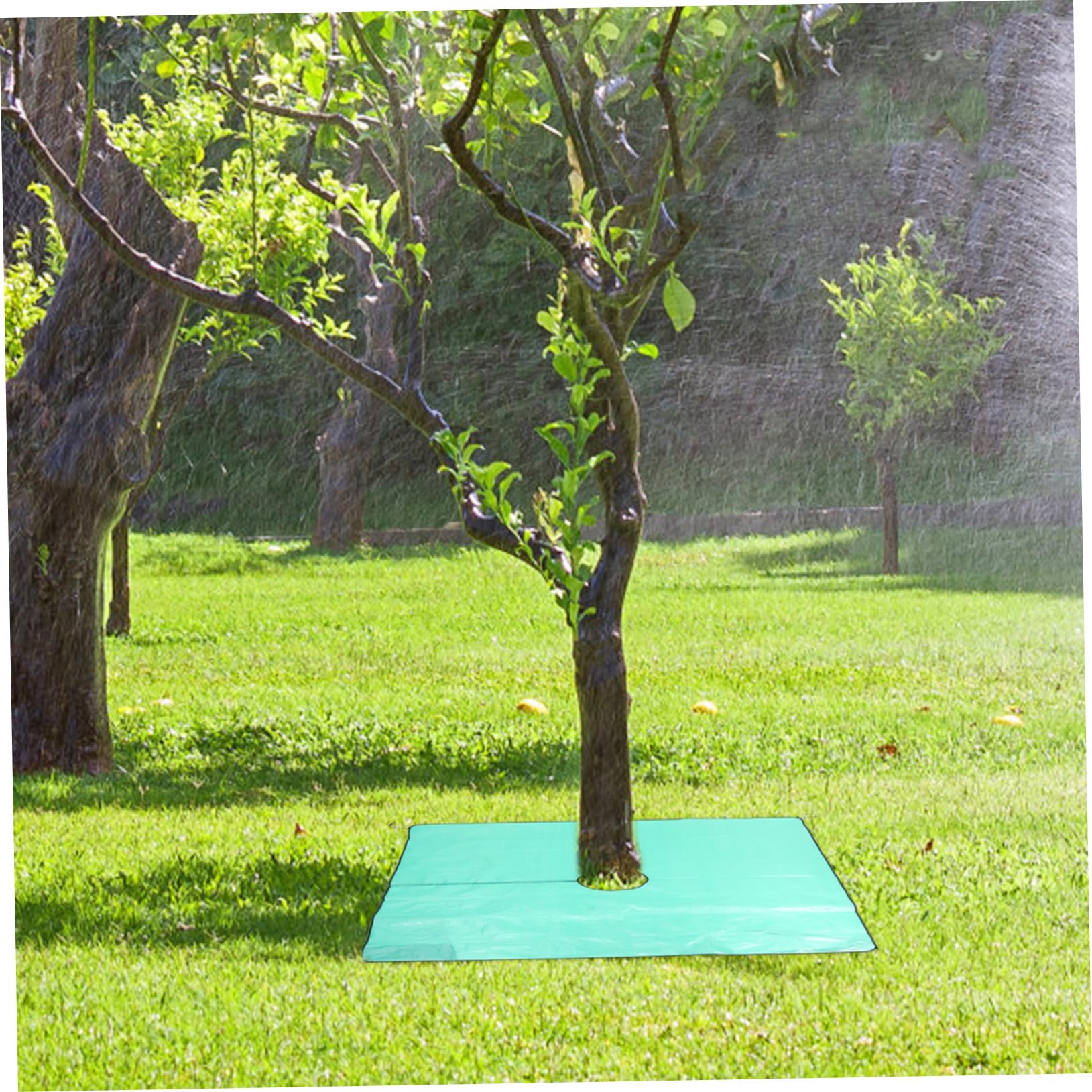 Gatuida Bâche Imperméable avec Trou Central de 30cm Résistante aux Perforations en Pp Facile à Utiliser pour Élagage des Arbres pour Jardin et Ramassage des Feuilles