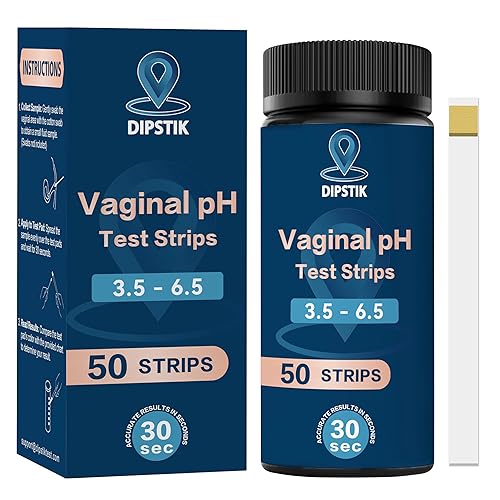 DIPSTIK Tiras de prueba de pH vaginal, kit de prueba de pH femenino 50 para mujeres infección por levaduras, kit de prueba de BV en el hogar