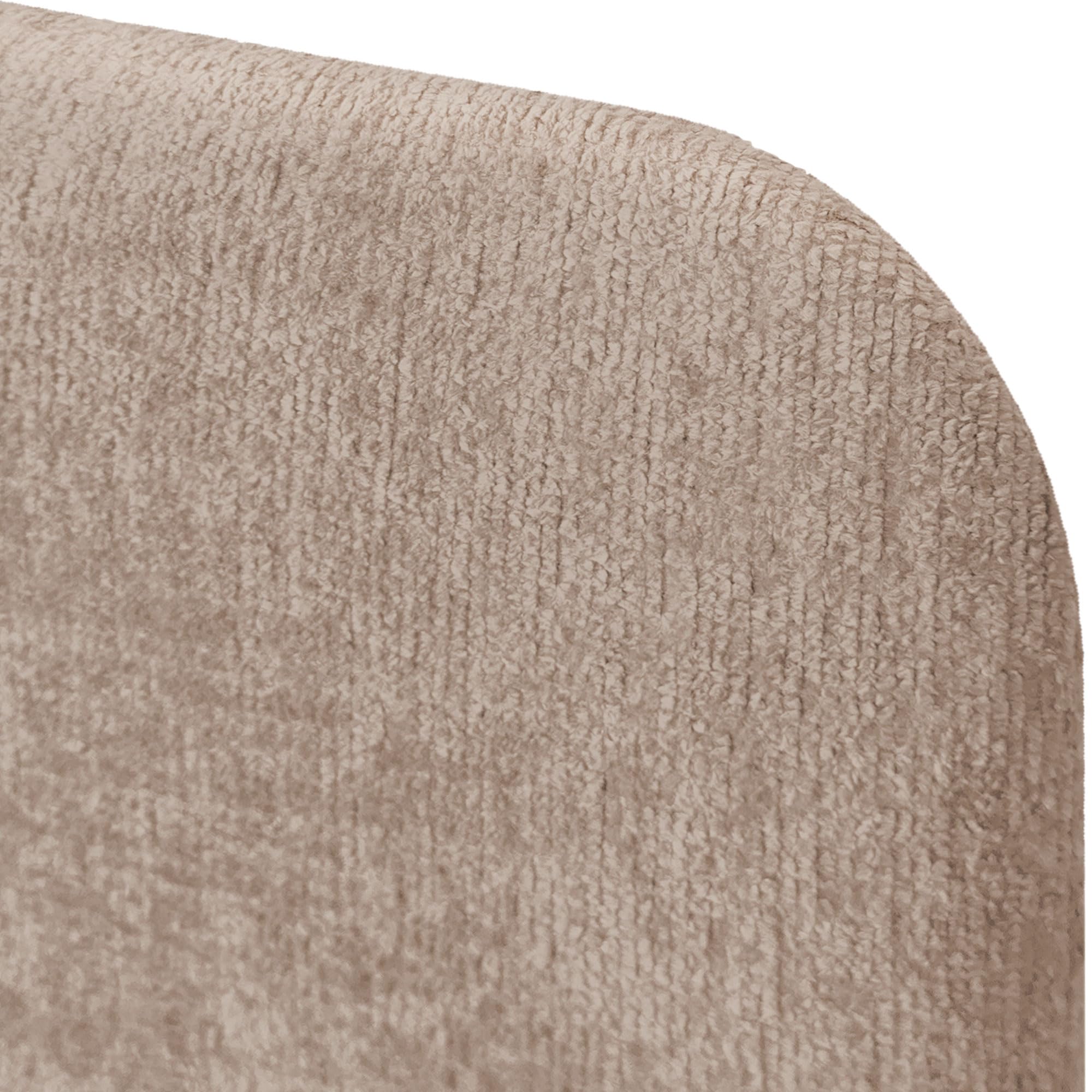 DHOME Cabecero Tapizado Liso Redondeado Lana Ecológica para Pared Acústicos Cabeceros Absorbentes Cabezal Cama Dormitorio (Marrón Claro, 135cm)
