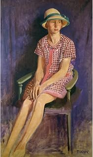 ArtDirect Portrait of Biddy Campbell, Daughter of the 2nd Lord Glenavy (1926) Unframed Art Print Giclee Poster by Patrick Joseph Tuohy - Ready for Framing with Customization Sizes 6x10, 8x14, 12x20, 21x36, 28x48 and 35x60 inches
