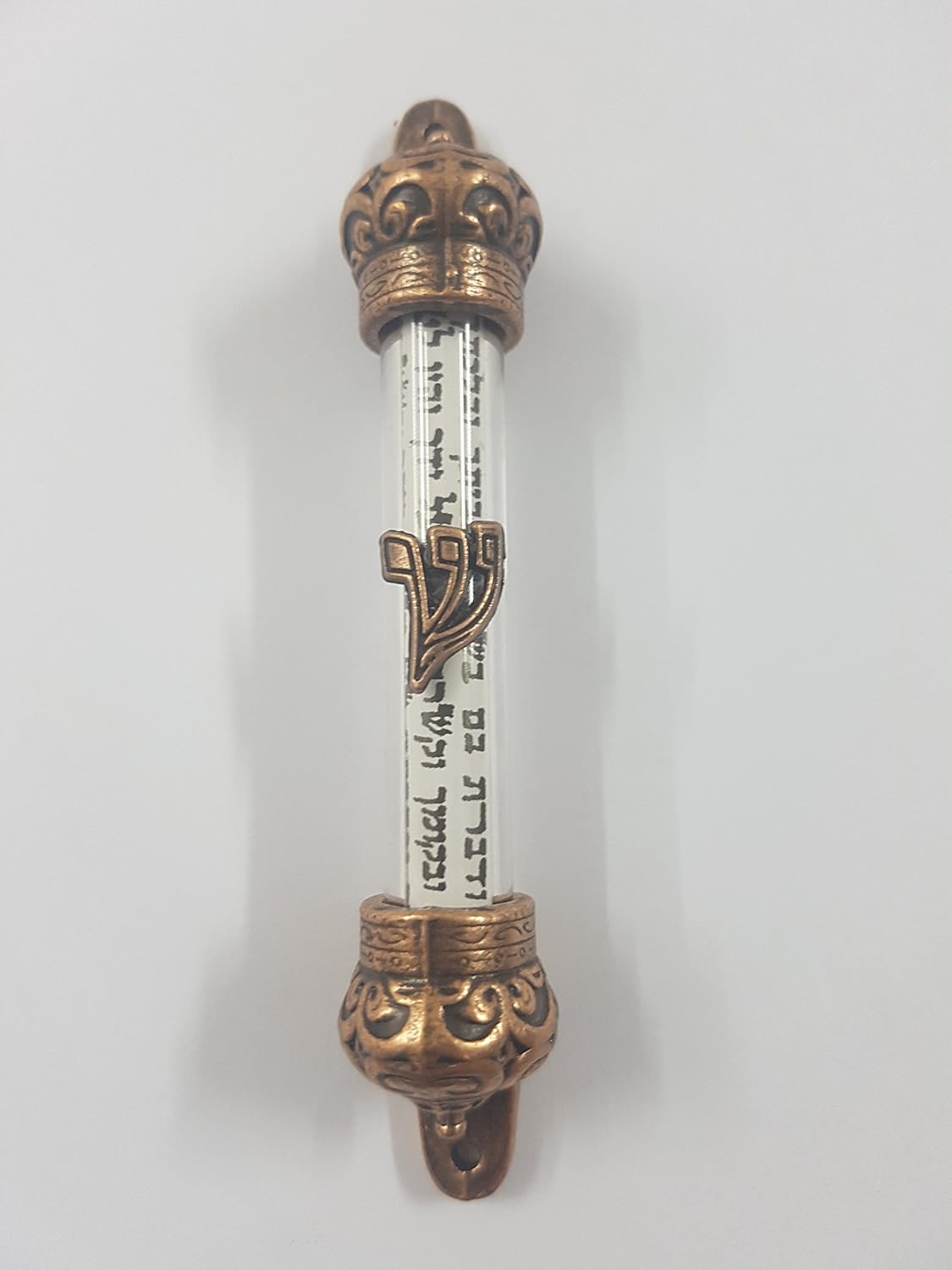 brown Mezuzah with Scroll ( 13cm ) Mezuza Judaica Made in Israel