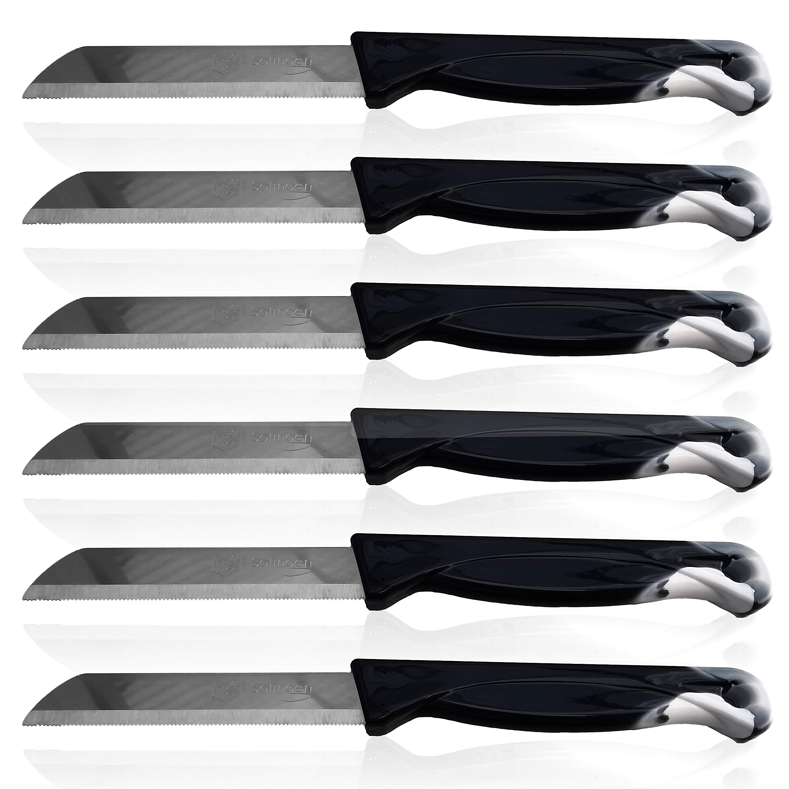Solingen Obstmesser Schälmesser Gemüsemesser Allzweckmesser Edelstahl Messer rostfrei Küchenmesser Tafelbesteck Messerset Alltagsmesser 150er Set Schwarz