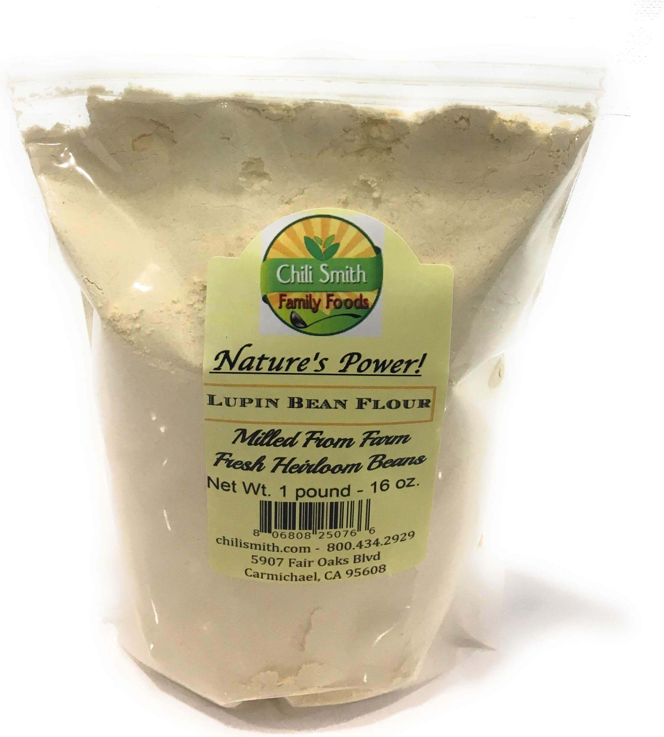 Chili Smith Lupin Flour Milled From Fresh Heirloom Beans 1 Pound Non-GMO