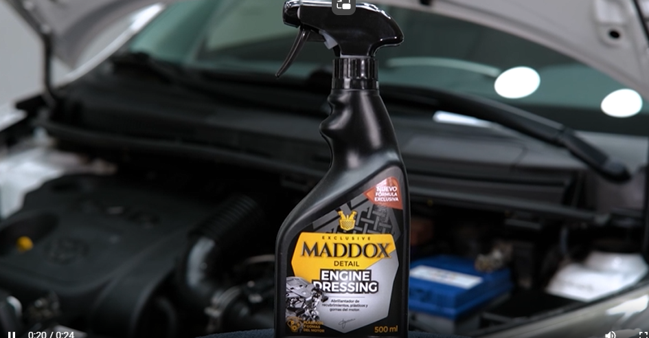 Maddox Detail Engine Dressing 500ml - Lustrant Moteur Voiture, Hydratant Plastiques & Caoutchoucs, Brillance Professionnelle Sans Graisse