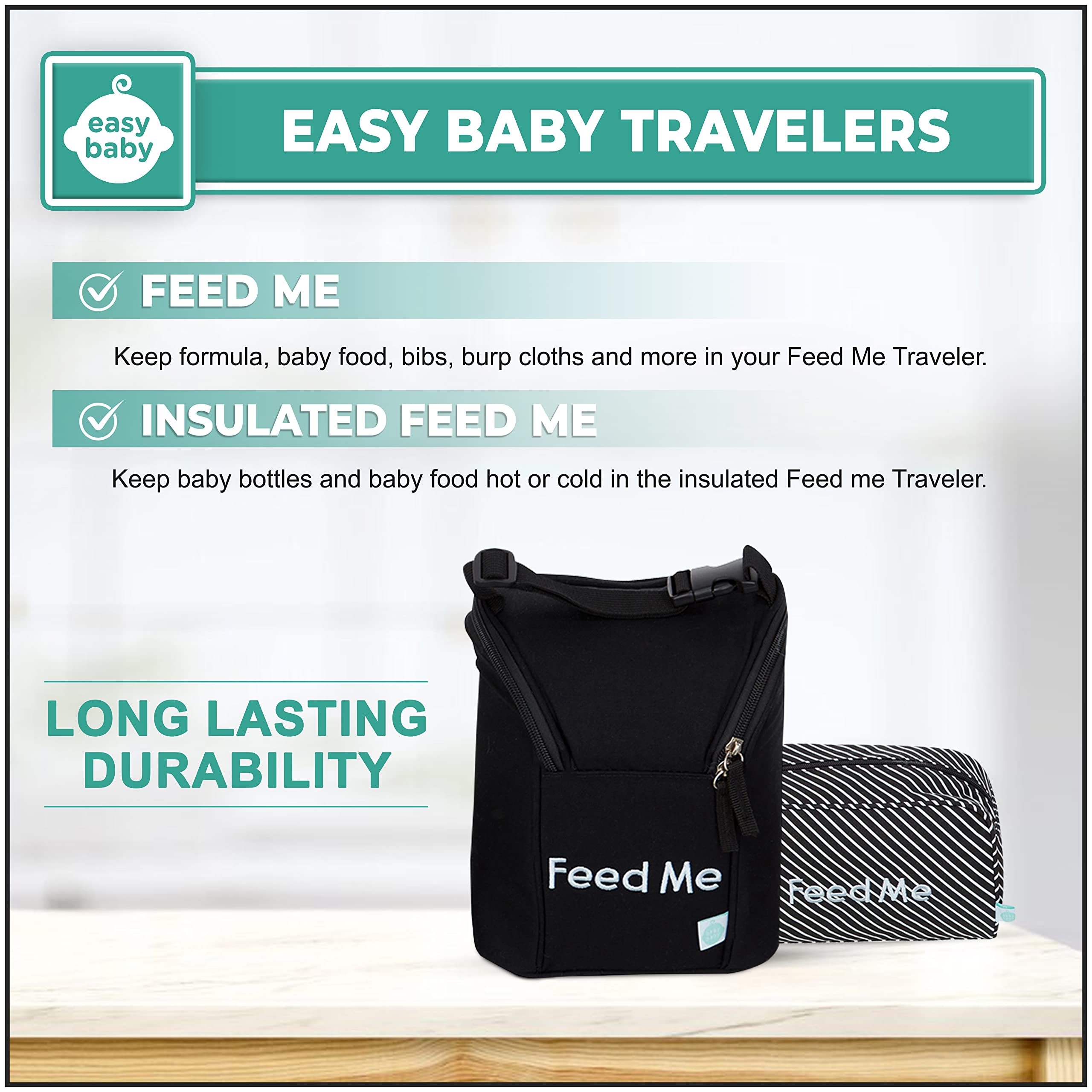 Easy Baby - Pielucha, butelka i materiały - woreczki organizacyjne i podkładka do przewijania - zmieniaj, podawaj, ubierz i wyczyść mnie (8 opakowań Brooklyn) | Organizowanie pakowania kostek na zakupy dla dzieci
