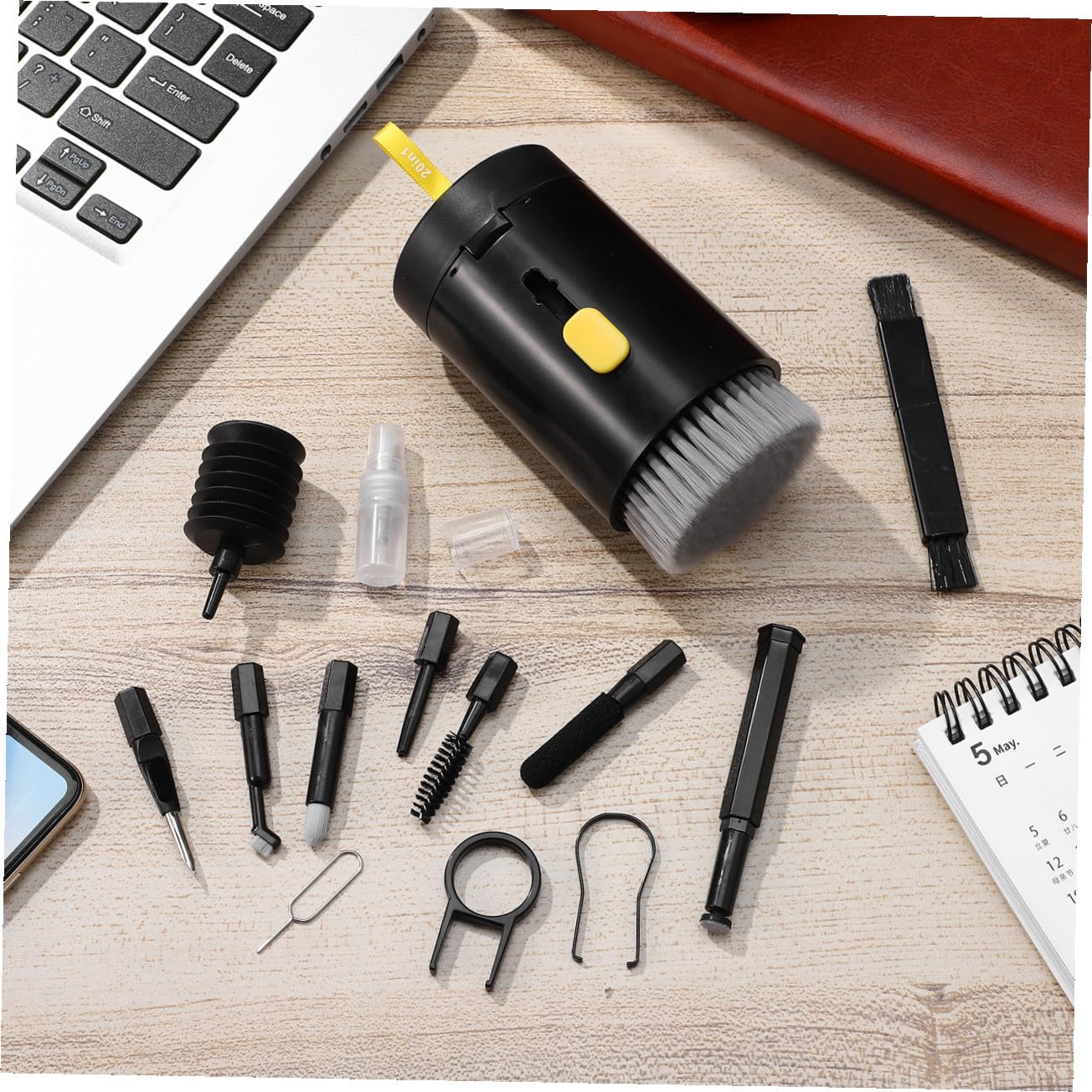 Housoutil Kit De Limpieza para Portátil y Auriculares Limpiador De Teclado y Lentes De Cámara Incluye Cepillo De Limpieza para Dispositivos Electrónicos