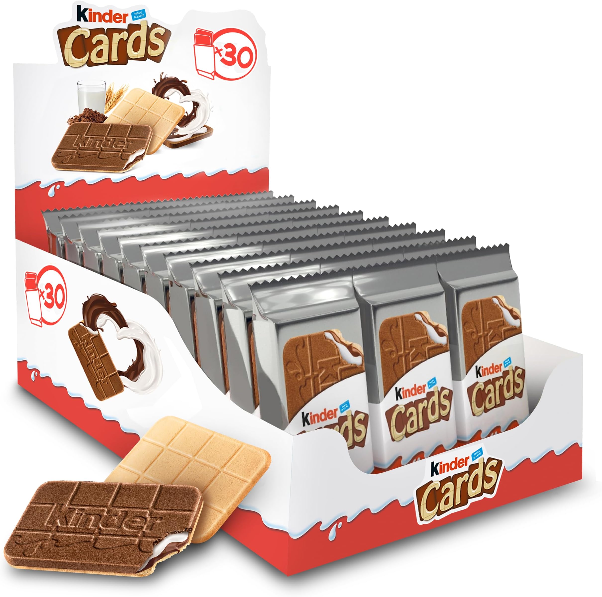 Kinder Cards Wafer Biscuit, Pack of 30 x 25.6g