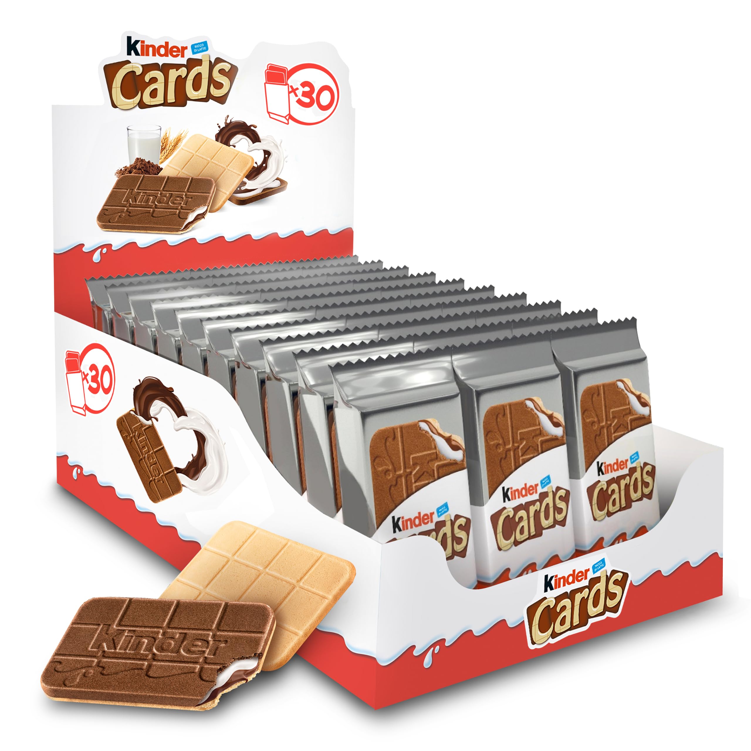 Kinder Cards Wafer Biscuit, Pack of 30 x 25.6g