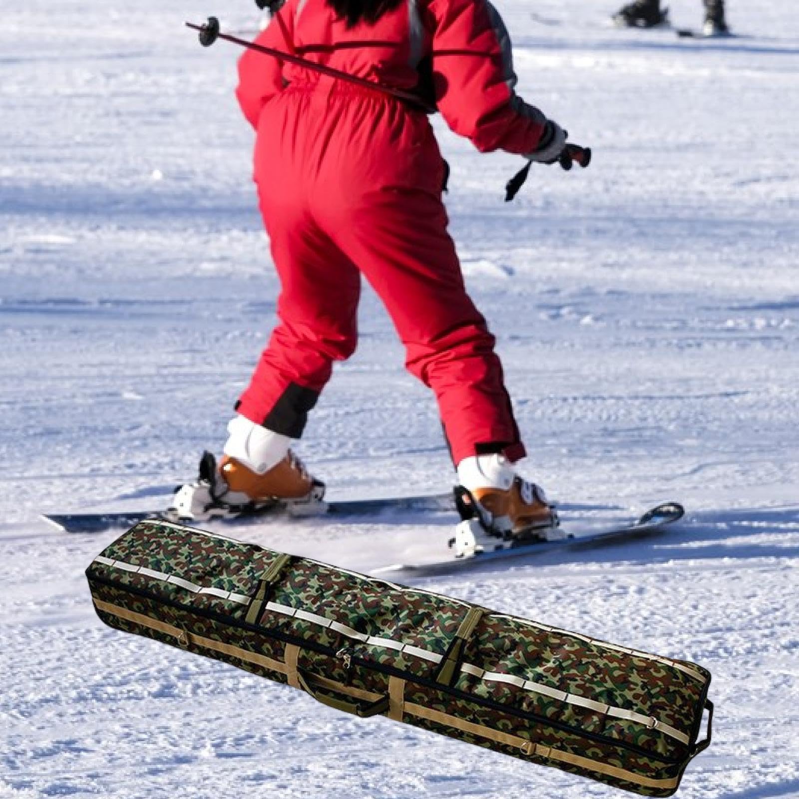 Torby na buty narciarskie Torba snowboardowa z kółkami, transport sprzętu na prezenty, torba na sprzęt narciarski na kółkach do podróży samolotem, torba podróżna plecak narciarski