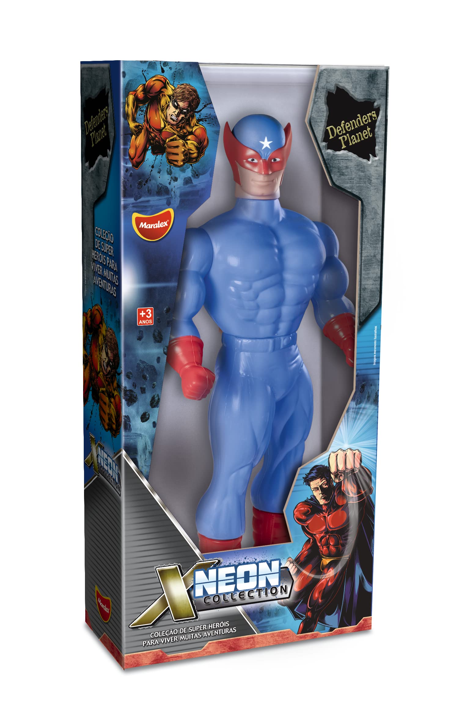 Maralex, X-Neon Collection, Boneco X Neon Star Man, Caixa