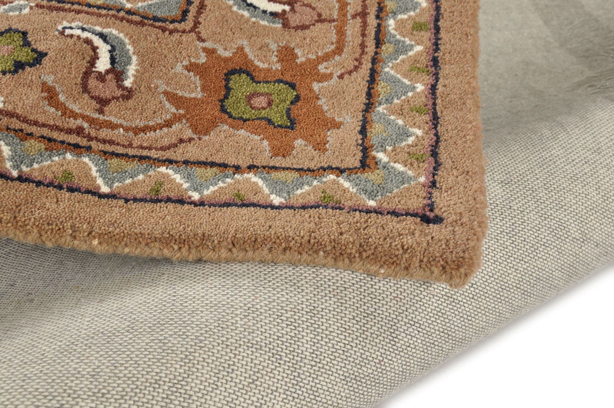Theko | Tappeto Royal Persian in 100% lana vergine | IWS | fatto a mano con tecnica del tufting | Colore: Beige | Dimensioni: 40 x 60 cm