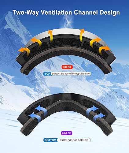 Miniatura 5 de NSSIW OTG - Gafas de esquí para hombres, mujeres y jóvenes, gafas de nieve con protección UV y antivaho Vlt 10% (negroplateadogris)