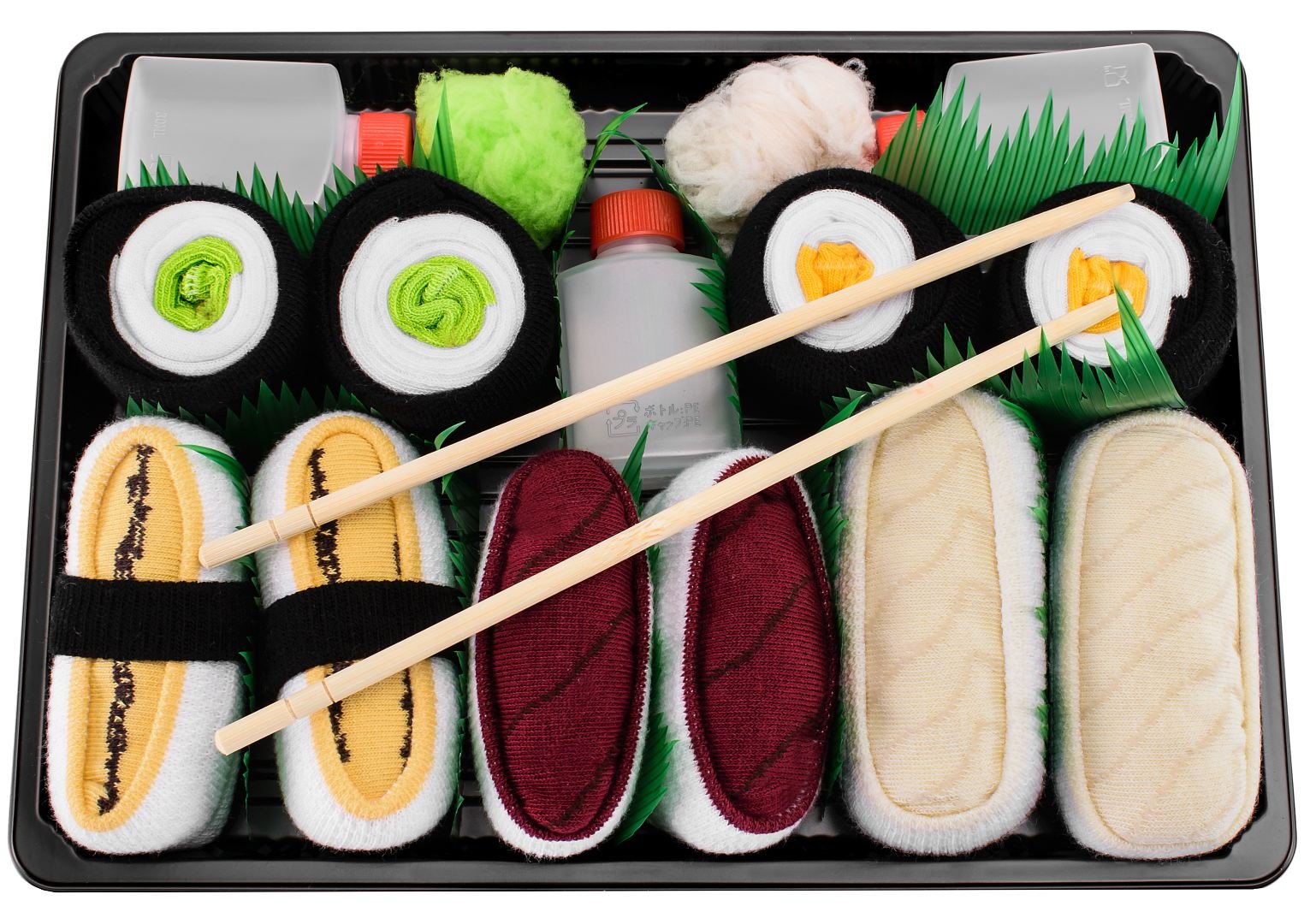 Rainbow Socks - Donna Uomo Calzini Sushi Tamago Tonno Butterfish 2x Maki - 5 Paia - Taglia 41-46